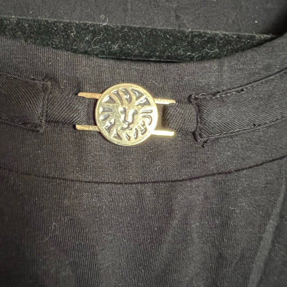 Anne Klein Black Scoop Neck 3/4 Sleeve Top - Picture 2 of 4